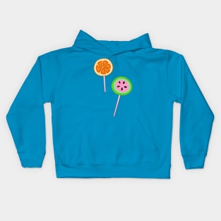 Orange and Watermelon Lollipop Kids Hoodie